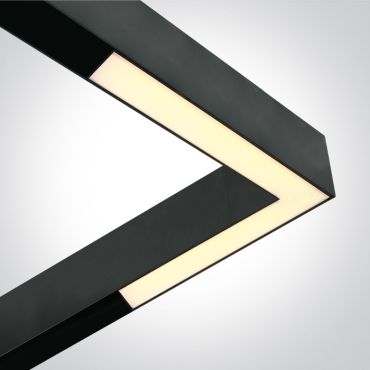 ONE Light magnetisch railsysteem MAXI - hoeklinear - railspot - 33,5 x 3,7 x 4,7 cm - 25W DALI dimbare LED incl. - zwart