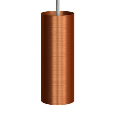 Creative Cables Tube - hanglamp 1L - Ø 6 x 190 cm - geborsteld koper
