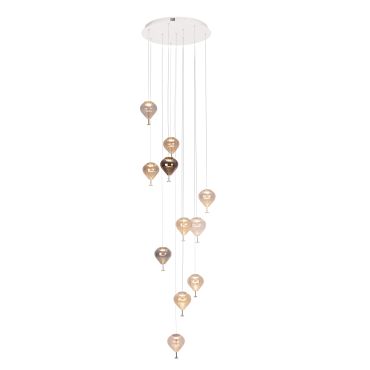 Maxlight Palloncini - hanglamp -  Ø 45 x 220 cm - 11 x 6W LED incl. - veelkleurig