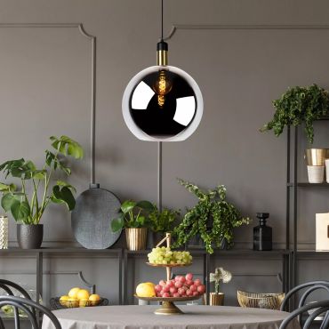 Lucide Julius - hanglamp - Ø 40 x 182 cm - fumé
