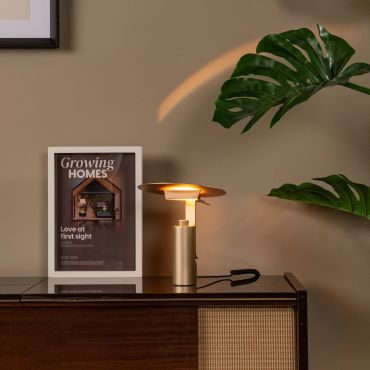Lucide Fits - tafellamp - 25,2 x 20 x 29,5 cm - 8W LED incl. - goud
