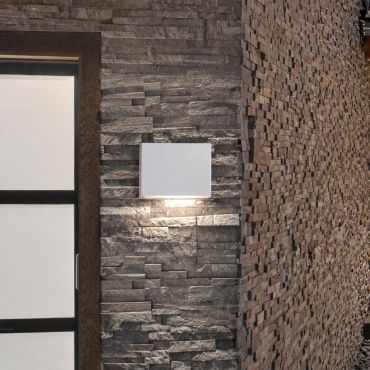 Nova Luce Tick - buiten wandverlichting - 11,5 x 9 x 3 cm - 4W LED incl. - IP54 - zandwit