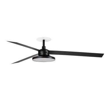 Faro Cruiser Tak 3 XL - plafondventilator met licht en inbouwrozet - Ø 160 cm - mat zwart - 2700K