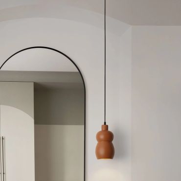 Nova Luce Theros - hanglamp - Ø 15 x 170 cm - terracotta