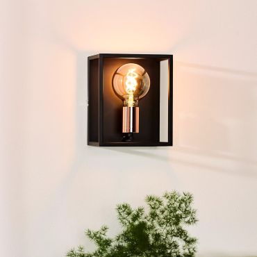 Lucide Arthur - wandverlichting - 18 x 15 x 22 cm - zwart