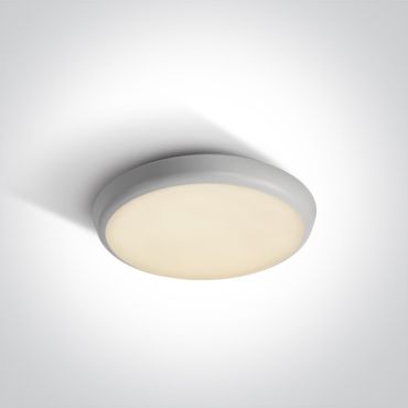 ONE Light Plafo - plafondlamp - Ø 25 x 5 cm - 12W LED incl. - IP54 - wit