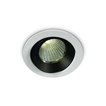 ONE Light COB Dark Light Range - inbouwspot - Ø 85 mm, Ø 72 mm inbouwmaat - 12W dimbare LED incl. - IP65 - wit