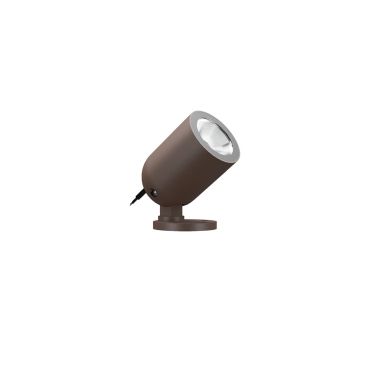 VK Lighting Sui - opbouw grondspot - Ø 7 x 9,8 cm - 12W LED incl. - IP65 - roestbruin