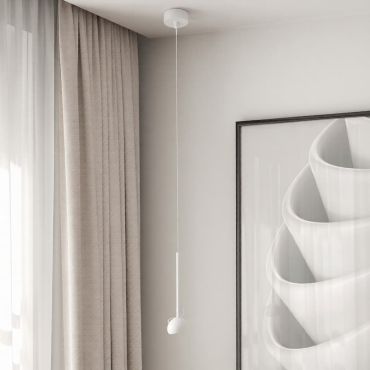 Nova Luce Ola - hanglamp - Ø 8 x 145 cm - 4W LED incl. - zandwit