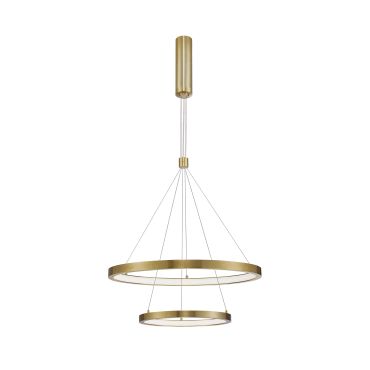 Nova Luce Empatia - hanglamp - Ø 60 x 120 cm - 60W dimbare LED incl. - messing goud