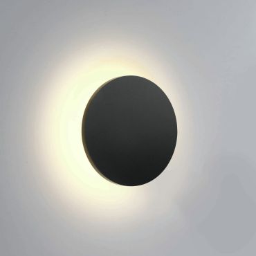 ONE Light Backlight Range - buiten wandverlichting - Ø 16,3 x 6 cm - 7W LED incl. - IP54 - antraciet