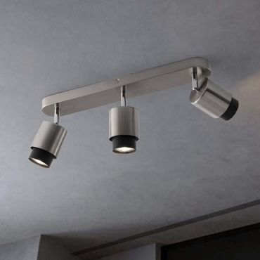 Nova Luce Ison - opbouwspot 3L - 58 x 17 x 14 cm - satijn nickel