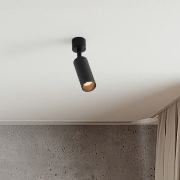 Nova Luce Comet - plafondlamp - Ø 4 x 17 cm - zandzwart