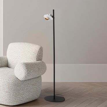 Nova Luce Kedros - vloerlamp - Ø 30 x 131 cm - 9W dimbare LED incl. - wit