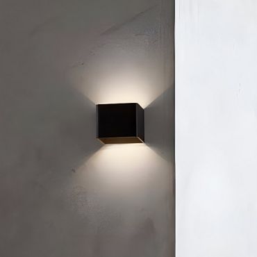 Nova Luce Epic - wandlamp - 9,8 x 10 x 8 cm - 6W LED incl. - zwart