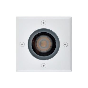 Lichtkoning Hades - vierkante grondspot voor buiten - 110 x 110 mm, Ø100 mm inbouw - IP67 - wit