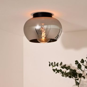 Lucide Judi - plafondverlichting - Ø 30,5 x 20,5 cm - fumé
