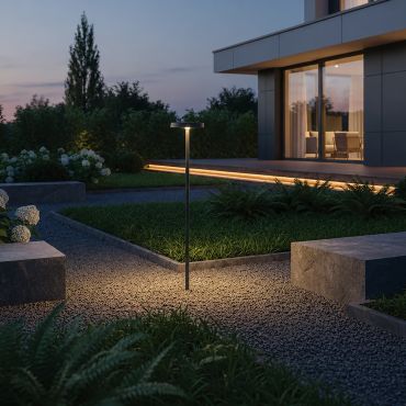 VK Lighting Mush - tuinpaal op piek - Ø 15 x 80,8 cm - 8W LED incl. - IP65 - antraciet