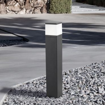 Nova Luce Ferron - tuinpaal - 13 x 80 x 13 cm - IP65 - donker grijs