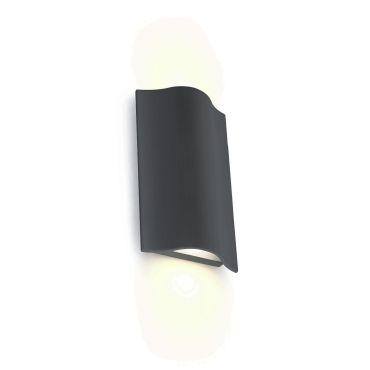 ONE Light Roof Tile - buiten wandverlichting - 12 x 5 x 19 cm - 2 x 6W LED incl. - IP54 - antraciet