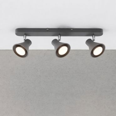 Nordlux Eik 9 - opbouwspot 3L - 45 x 8,6 cm - grijs