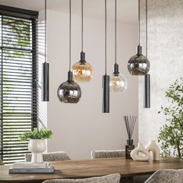 Vico Sfera Tricolore - hanglamp - 100 x 20 x 150 cm - artic zwart