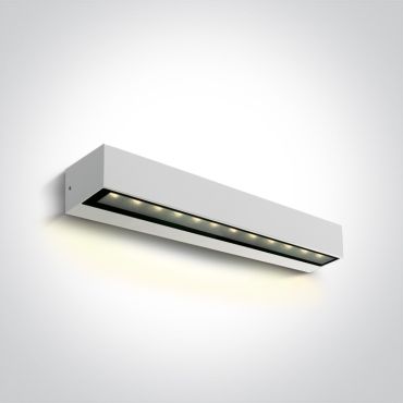 ONE Light Linear Outdoor Series Simple Sided - wandlamp - 38 x 7,6 x 6,6 cm - 9W LED incl. - IP65 - wit