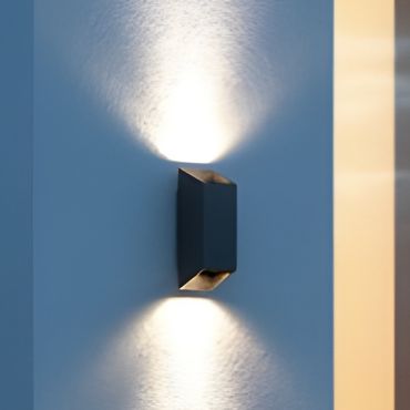 Nordlux Nico - buiten wandlamp - 8 x 8 x 23,5 cm - IP54 - zwart