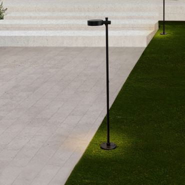 Nova Luce Dyol - tuinpaal - Ø 12 x 102 cm - 7W LED incl. - IP65 - zandzwart