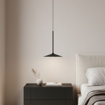 Maxlight Hana - hanglamp - Ø 17,5 x 150 cm - 6W LED incl. - zwart