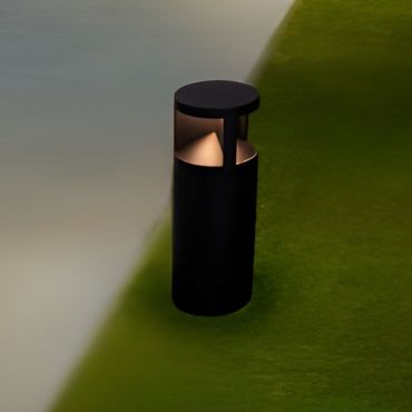 Nova Luce Soul - tuinpaal - 16 x 43 cm - 24W LED incl. - IP65 - zandzwart