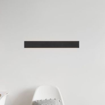 Nova Luce Seline - wandlamp - 7,5 x 2,7 x 60 cm - 20W LED incl. - IP44 - zandzwart