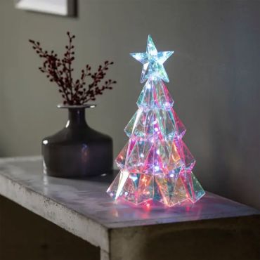 Konstsmide Diamond x-mas tree - tafellamp - 24 x 24 x 30 cm - multicolor