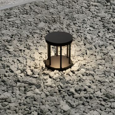 Nova Luce Nereus - tuinpaal - Ø 16 x 20 cm - 8W LED incl. - IP65 - donker antraciet