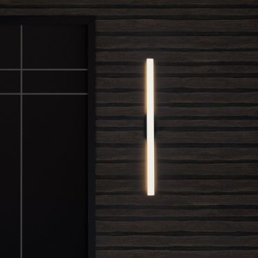 Nova Luce Aneth - buiten wandverlichting - 5,3 x 104 x 9 cm - 20W LED incl. - IP65 - zandwit