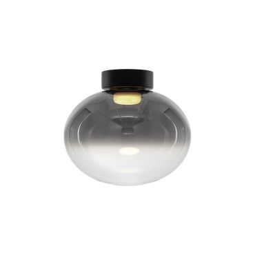 VK Lighting Iori - plafondlamp - Ø 30 x 27 cm - 8W LED incl. - zwart en rookgrijs
