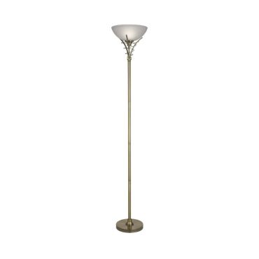 Searchlight Linea - staanlamp - Ø 26 x 179 cm - antiek messing