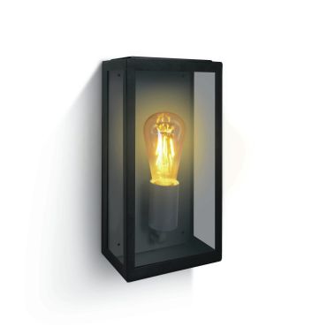 ONE Light Romantic Outdoor - buiten wandverlichting - 16 x 10 x 33 cm - IP43 - zwart