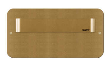 Skoff Salsa Max Short - inbouw wandverlichting - 73 x 143 mm - 1,8W LED incl. - 10V - goud - 4000K