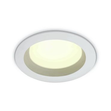ONE Light Bathroom Downlights - inbouwspot - Ø 170 mm, Ø 140 mm inbouwmaat - 18W LED incl. - IP54 - wit - warm witte lichtkleur