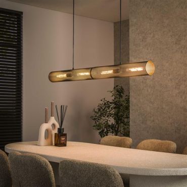 Vico Tube Mesh - hanglamp - 120 x 10 x 150 cm - zwart