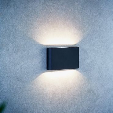 Nordlux Kinver - buiten wandverlichting - 17,5 x 9 x 3 cm - 2 x 6W LED incl. - IP54 - zwart