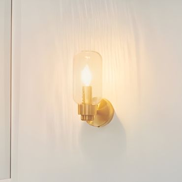 Nordlux Tutan - wandlamp - 9 x 23 x 15 cm - IP44 - goud