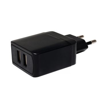 MPL dubbele USB-stekker - 5Vdc - zwart