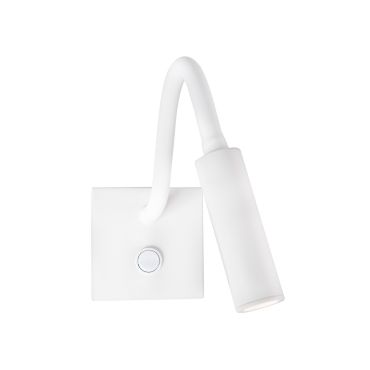 Nova Luce Madison - wandlamp met schakelaar - 8 x 8 x 32 cm - 3W LED incl. - wit