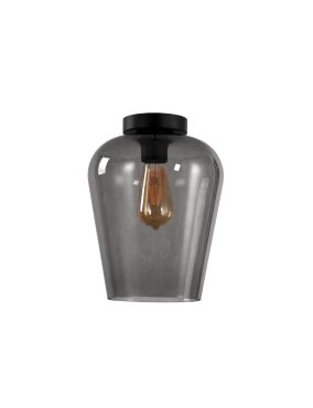 Artdelight Tombo - plafondverlichting - Ø 23 x 27 cm - gerookt
