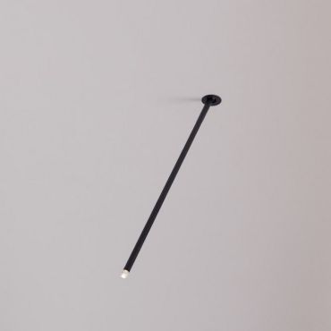 Nova Luce Stilvi - plafondlamp - Ø 5 x 64 cm - 4W LED incl. - zandzwart