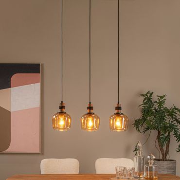 Lucide Ilona - hanglamp 3L -  70 x 18 x 150 cm - zwart