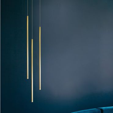 SHOWROOMMODEL - Nova Luce Elettra - hanglamp - Ø 1,5 x 200 cm - 5W LED incl. - messing goud