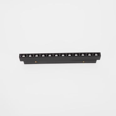 Nova Luce Ultra Slim - rail armatuur - 19,5 x 3,4 cm - 12W DALI dimbare LED incl. - warm witte lichtkleur - zwart